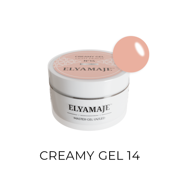 Light Peach n° 14 – Gel de construction – Creamy Gel UV LED – Elyamaje