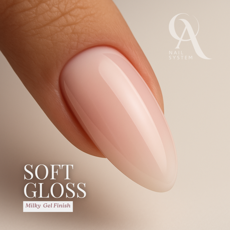 Soft Gloss Milky White Gel Finish 15ml -OA Nails System