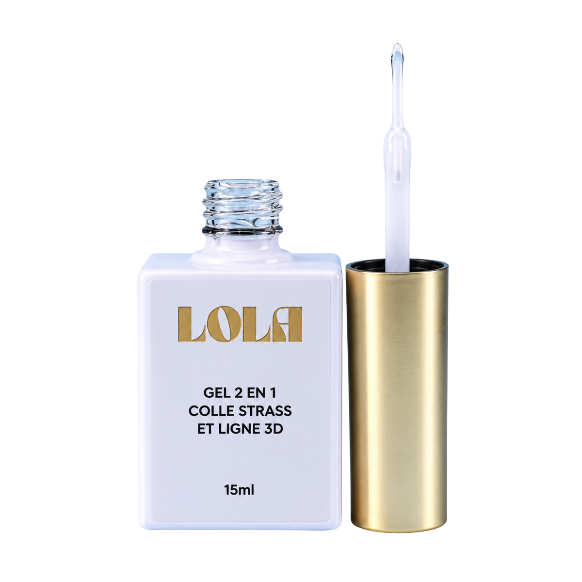 Gel 2 en 1 Colle Strass et Ligne 3D LOLA – 15 ml