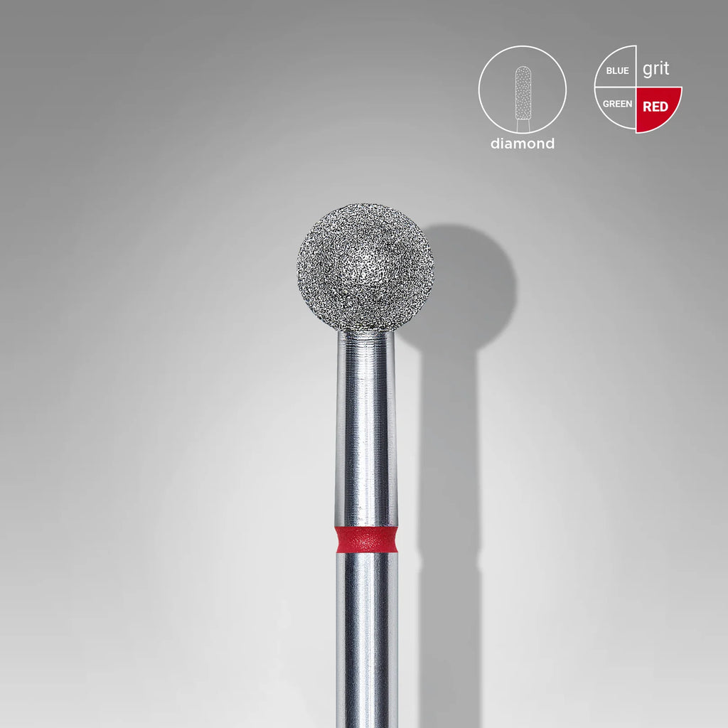 Fraise diamantée « Boule » rouge, diamètre 5 mm