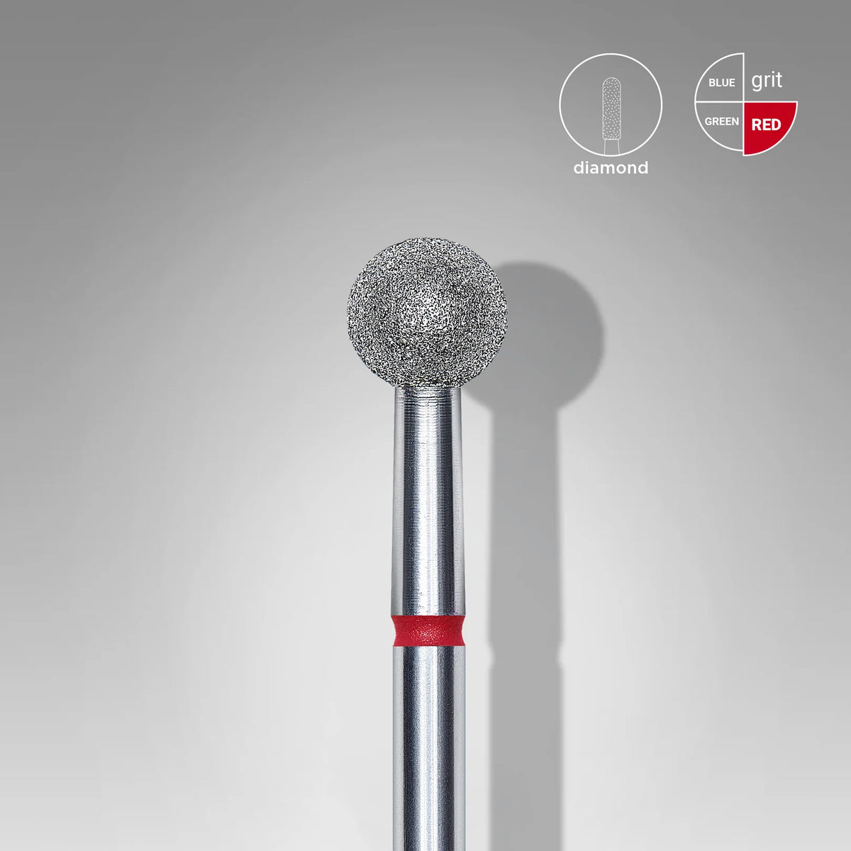 Fraise diamantée « Boule » rouge, diamètre 5 mm