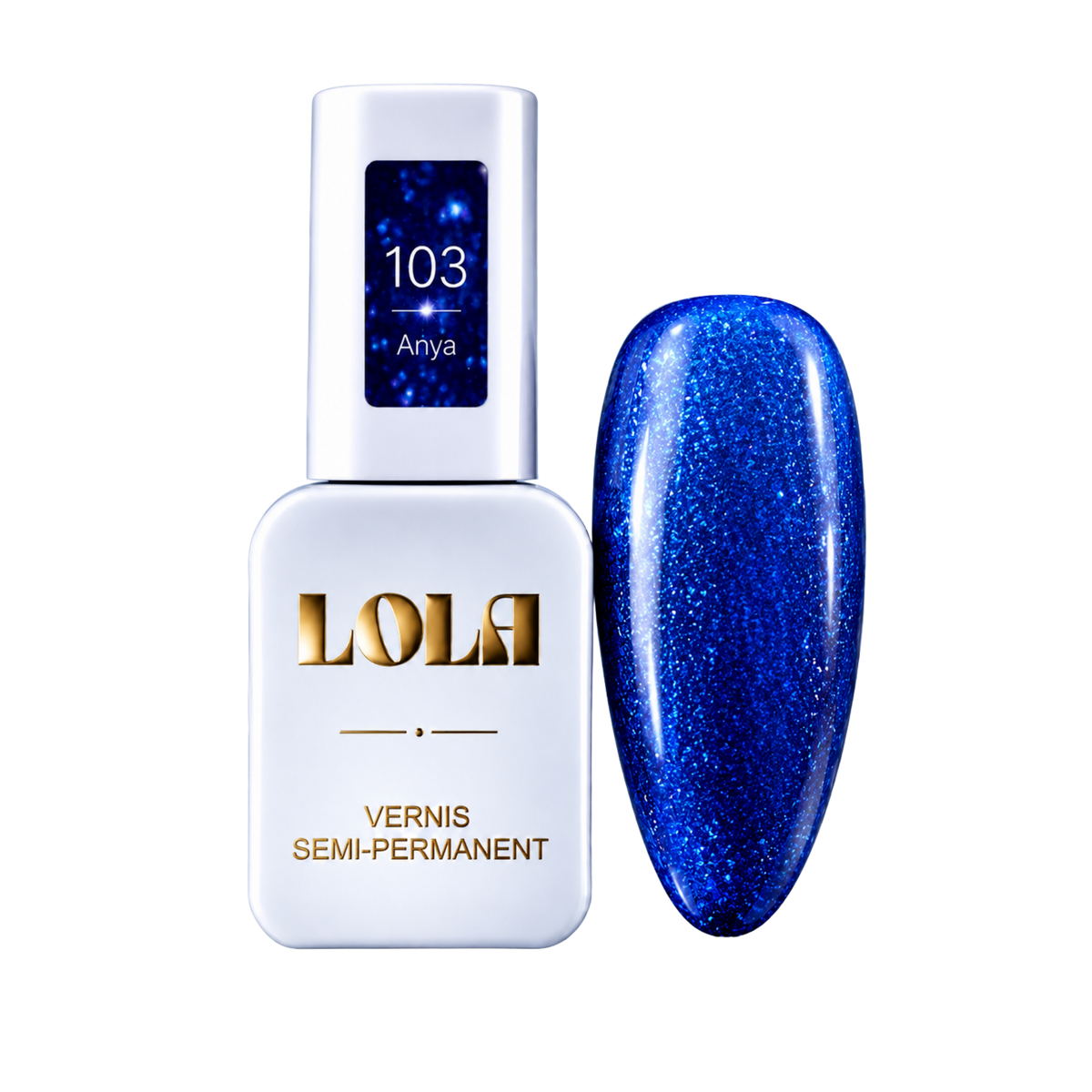 Vernis semi-permanent pailleté LOLA – 103 Anya