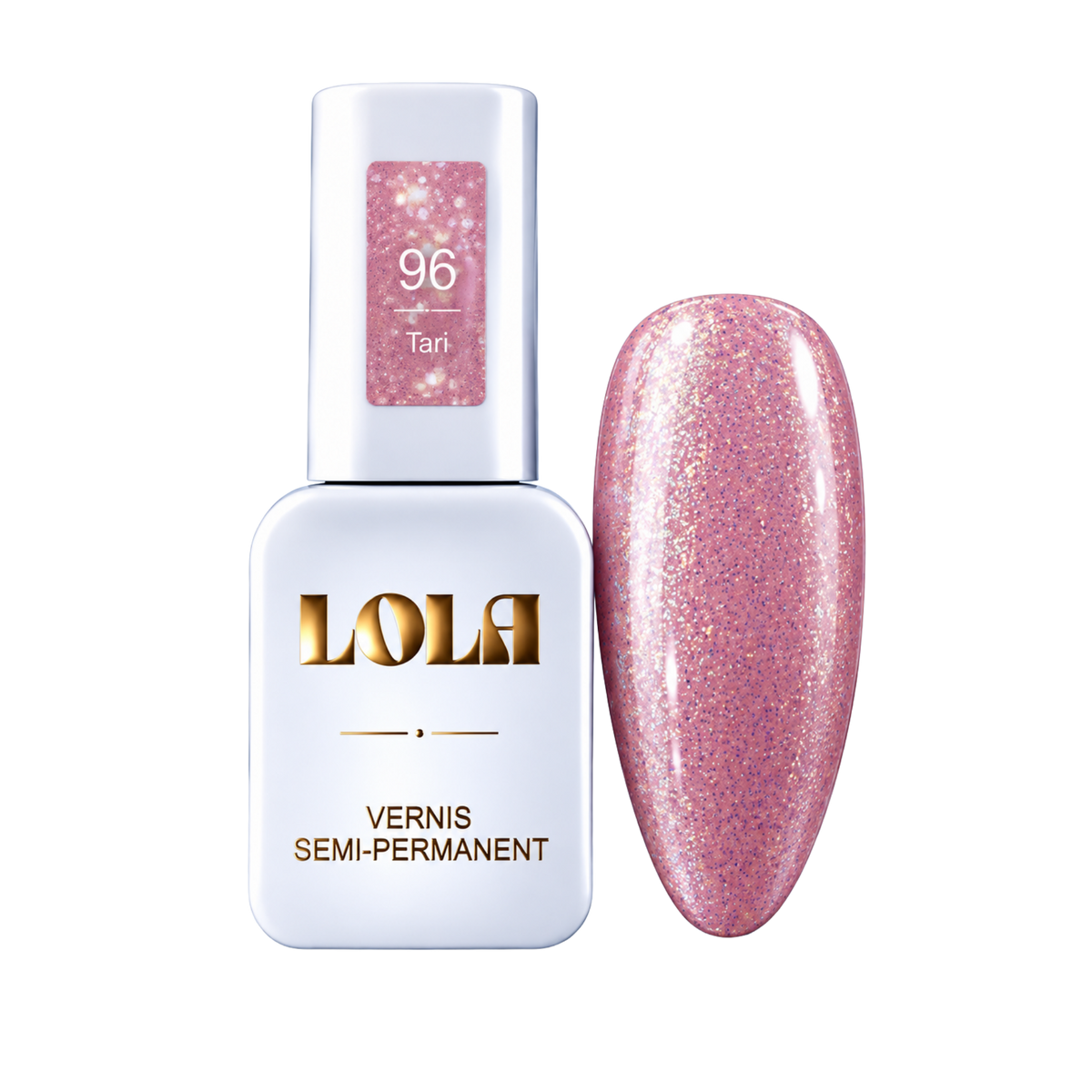 Vernis semi-permanent pailleté LOLA – 96 Tari