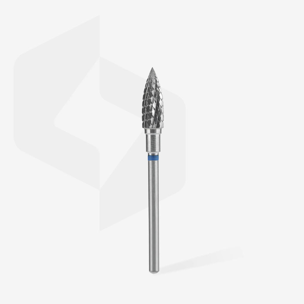Fraise carbure « Flamme » bleue, diamètre 5 mm, partie active 13,5 mm - STALEKS