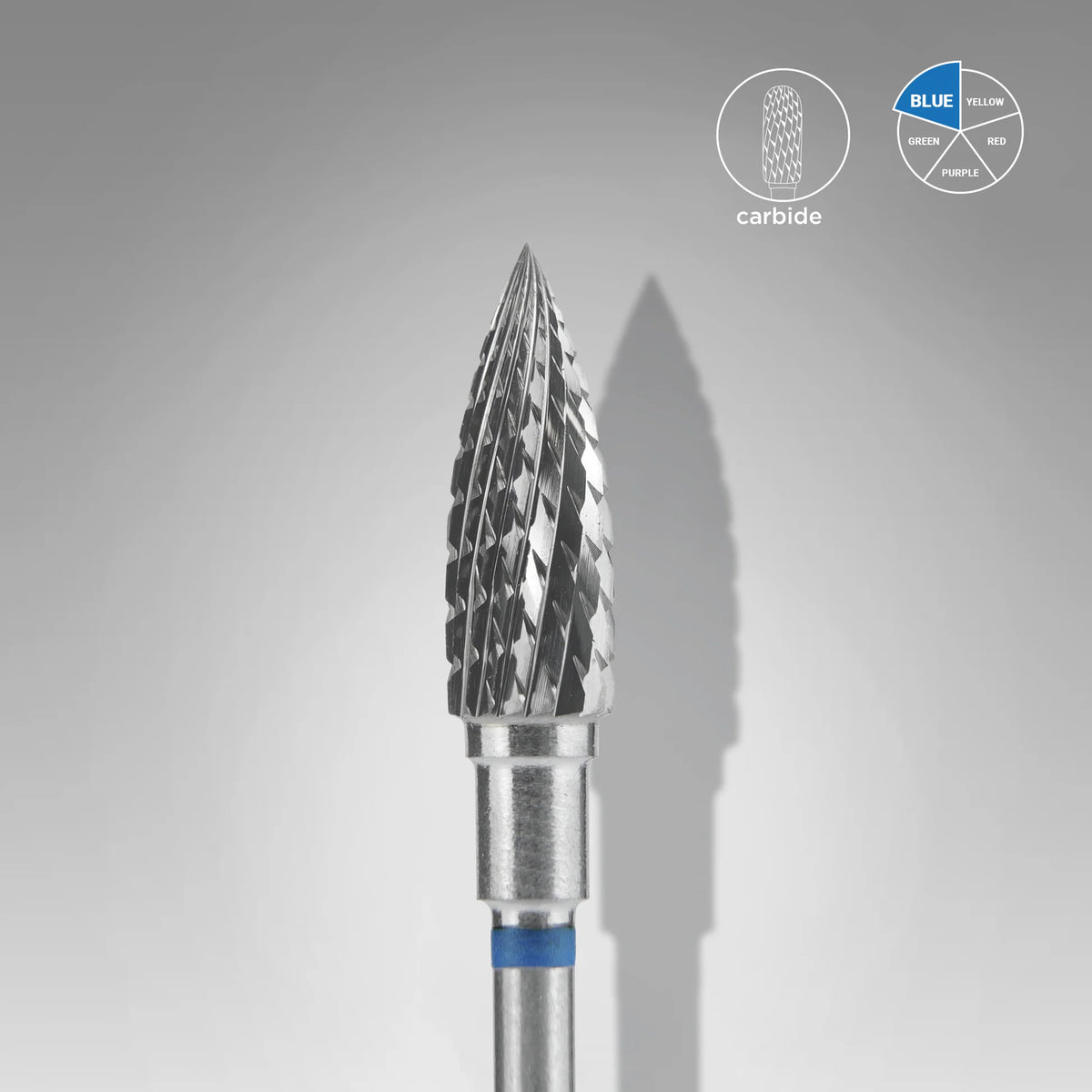 Fraise carbure « Flamme » bleue, diamètre 5 mm, partie active 13,5 mm - STALEKS