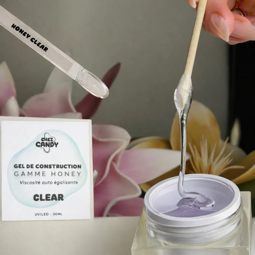 Gels de construction HONEY clear auto egalisant 30ml