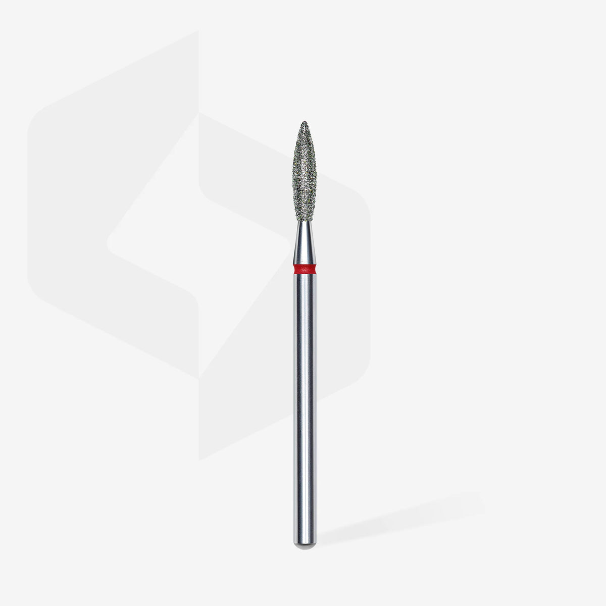 Fraise diamantée « Flamme » rouge, diamètre 2,3 mm, partie active 10 mm