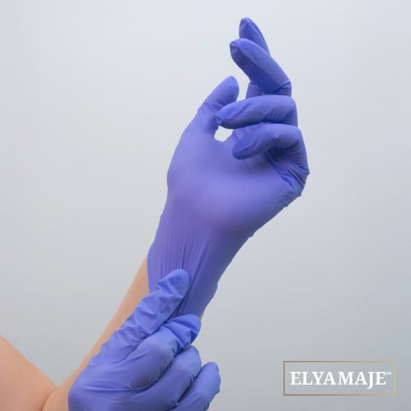 Gants en nitrile violet taille M - ELYAMAJE