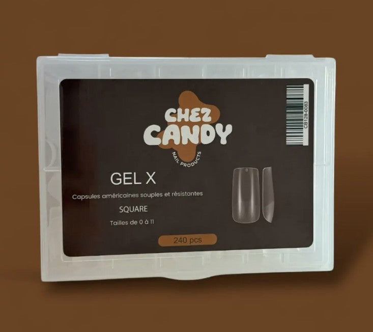 Gel X - Square 240pcs - CHEZ CANDY