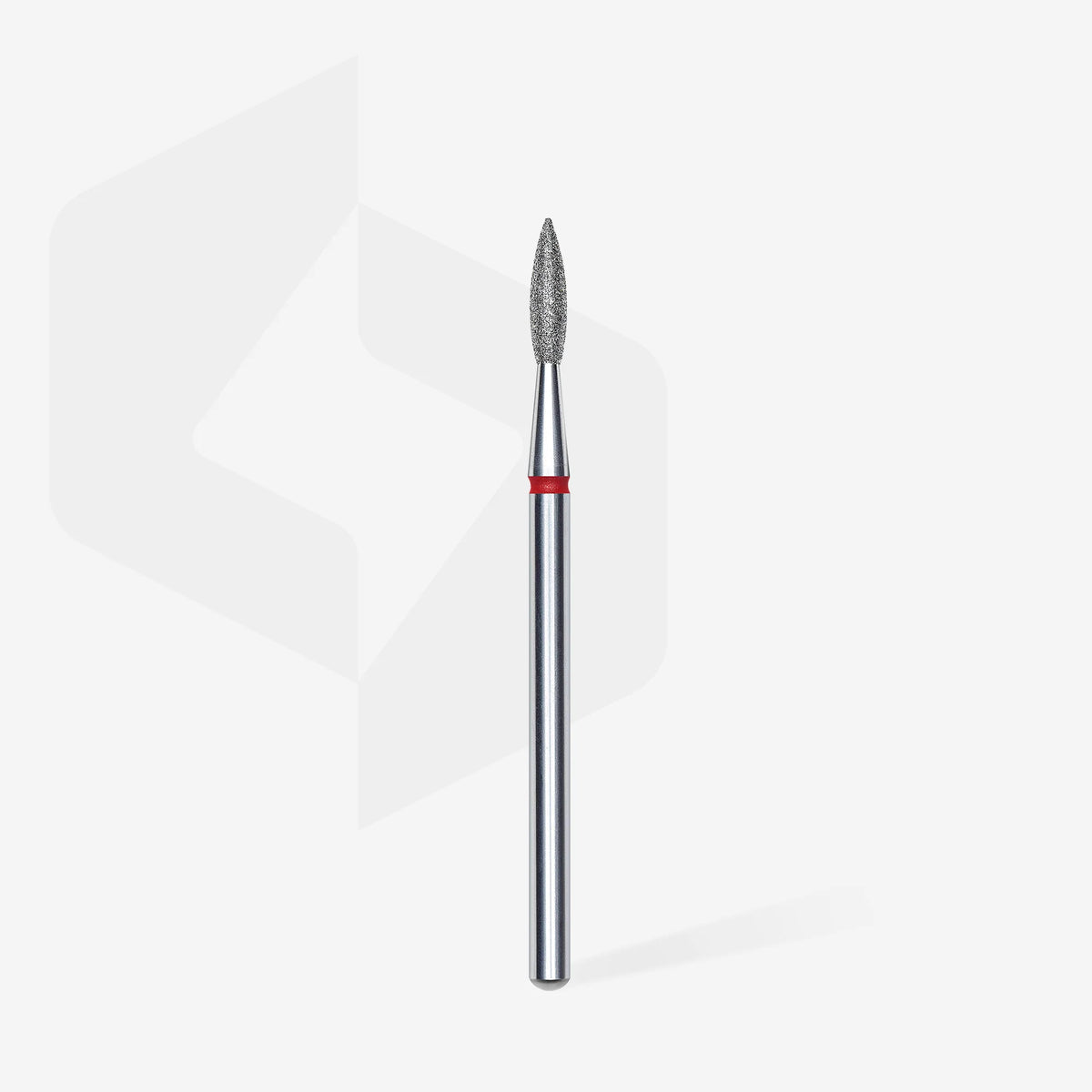 Fraise diamantée « Flamme pointue » rouge, diamètre 2,1 mm, partie active 8 mm