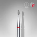 Fraise diamantée « Goutte » rouge, diamètre 1,6 mm, partie active 4 mm