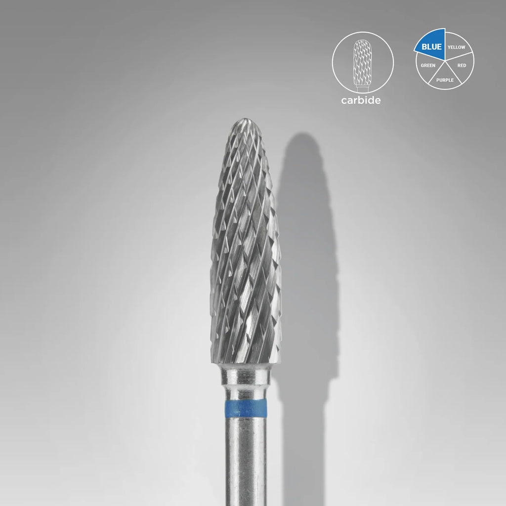 Fraise carbure « maïs » bleue, diamètre 4 mm, partie active 14 mm