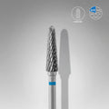 Fraise en carbure «cône tronqué» bleue, diamètre 4 mm, partie active 13 mm