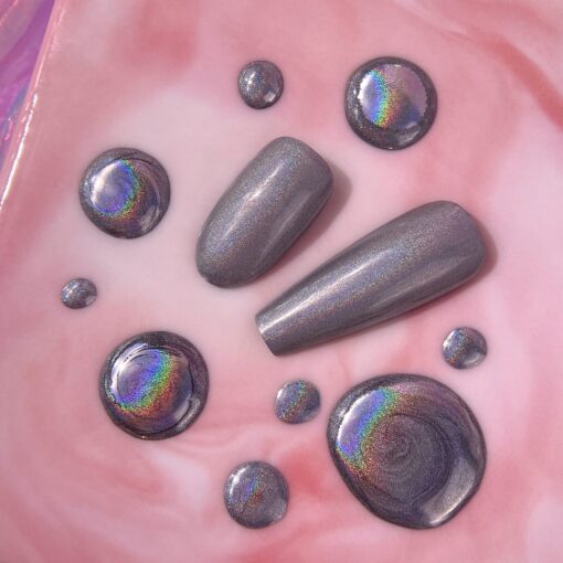 Gel Nail Art Holographique Métallique - LUNAMOON